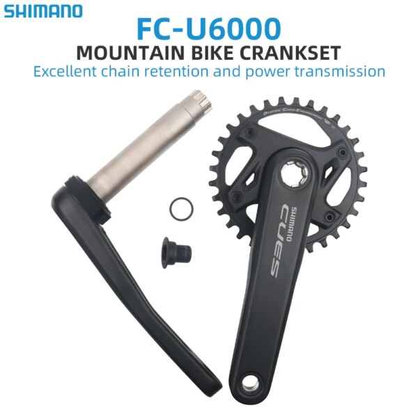 Shimano CUES FC-U6000 platos y bielas 9/10/11 velocidad 170MM/175MM 32T MTB manivela de bicicleta soporte inferior MT500-PA MT501 BB52