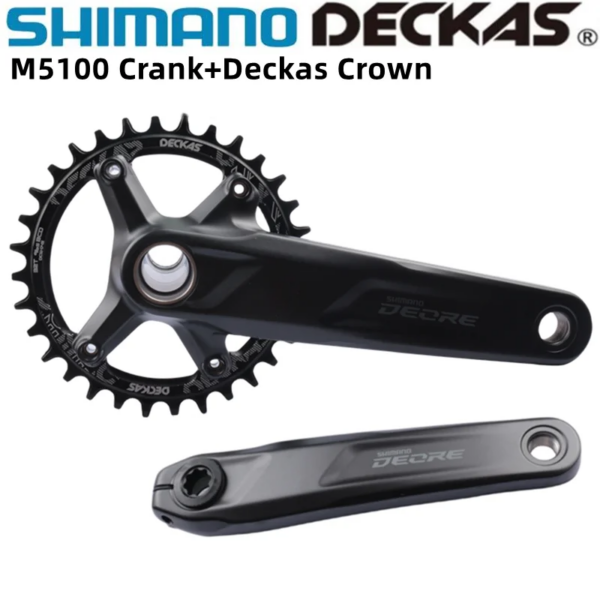 Shimano-platos y bielas Deore M5100, 170mm, 175mm, 11s, 10s, platos y bielas para bicicleta de montaña, 96BCD, manivela para bicicleta de montaña, Deckas 96BCDs