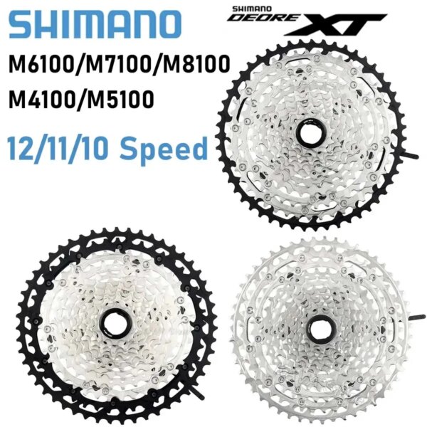 Shimano Deore XT M5100 51T MTB 11S Cassette M8100 M6100 piñón HYPERGLIDE bicicleta de montaña 12 velocidades K7 10V piezas de bicicleta de trinquete