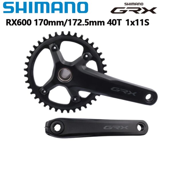 Shimano GRX RX600 1x11 platos y bielas de velocidad 170MM 172,5 MM 40T plato para bicicleta de carretera juego de bielas de grava 11S manivela