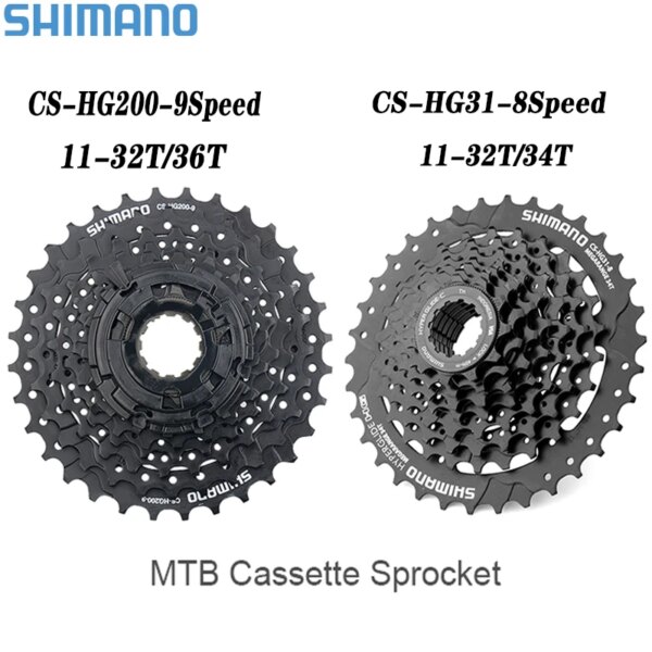 Shimano HG200 9 velocidades HG31 8S 11-32/34/36T bicicleta de montaña Cassette rueda libre 8/9s volante bielas para piezas de bicicleta MTB