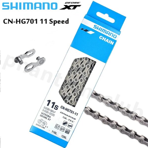 Shimano-cadena HG701 de 11v, 11 velocidades de corriente para bicicleta, enlace rápido, 116L, MTB, cadena para bicicleta eléctrica DEORE XT XTR 6800 M7000 M800 MTB