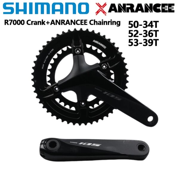 Shimano-platos y bielas Ultegra R8000 105 R7000 11s R7100 12s con plato 110BCD 50-34T 52-36T 53-39T, platos y bielas para bicicleta de carretera