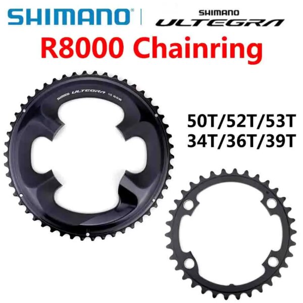 Shimano Ultegra R8000 11s plato y bielas para bicicleta de carretera 110BCD 34T 36T 39T 50T 52T 53T 110BCD piezas de bicicleta