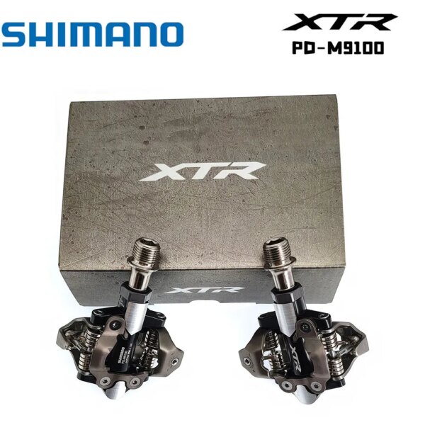 Shimano-Pedal de PD-M9100 XTR para bicicleta de montaña, Pedal XT autoblocante con tacos SH51 para bicicleta de montaña, piezas de ciclismo de carrera a campo traviesa