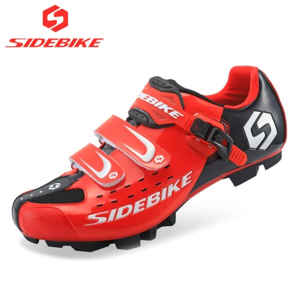 Zapatos de ciclismo Sidebike MTB, zapatos de ciclismo atléticos profesionales, zapatos de pedal con autobloqueo y pedal de bicicleta para hombres