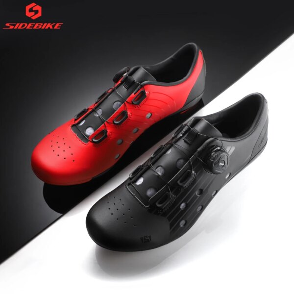 Sidebike SD-026 zapatos de ciclismo de carretera para hombre, profesionales, compatibles con SPD-SL, zapatos de montar con autosujeción, zapatillas de ciclismo para mujer