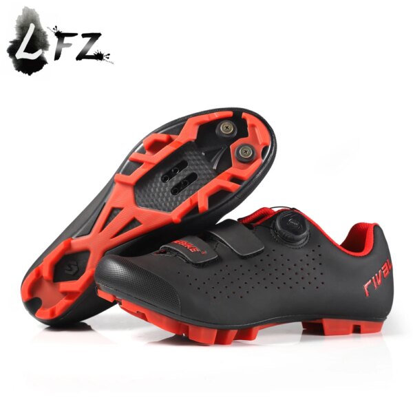 Zapatos de ciclismo Sidebike, zapatos de bicicleta de montaña MTB para hombre, zapatillas de deporte ultraligeras para adultos con bloqueo automático, 620 g/par, talla 42, rojo y blanco