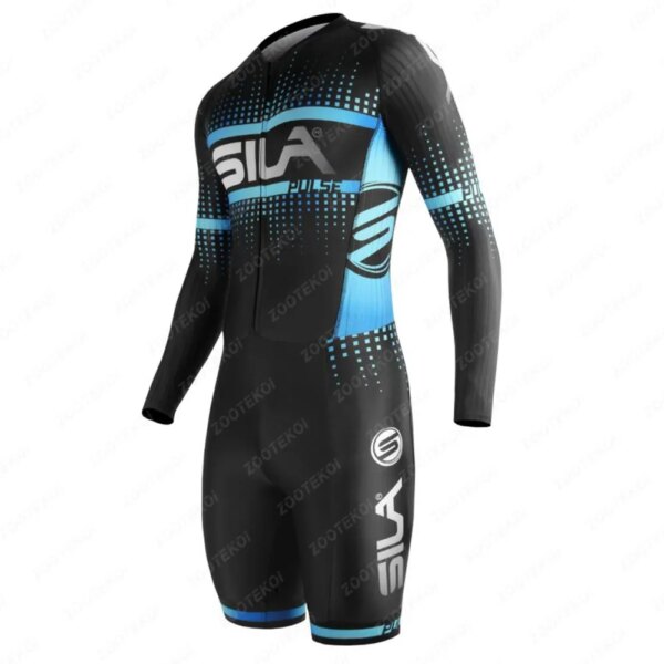 Sila-traje de patinaje sobre velocidad para hombre, traje de patinaje en línea, triatlón, ciclismo, correr, traje de neopreno para bicicleta al aire libre, juego de entrenamiento deportivo para equipo MTB