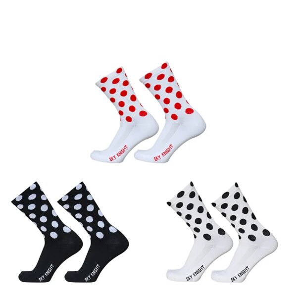 Calcetines de ciclismo Skyknight profesionales transpirables Unisex con rayas de colores para correr calcetines de ciclismo hombre