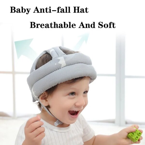 Casco suave para bebé, gorro de seguridad para niños pequeños, gorro protector anticolisión para caminar, cabeza ajustable, gorro de seguridad para niños y niñas