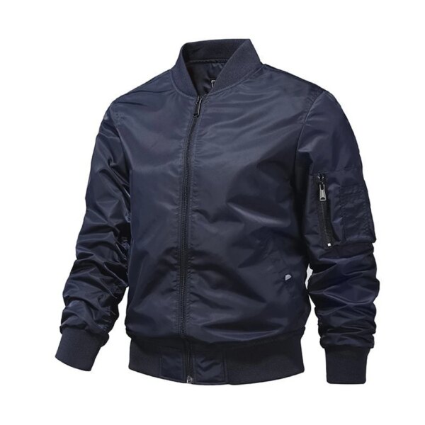 Chaqueta Bomber de Color liso para Hombre, chaqueta de béisbol de aviador a la moda, novedad en prendas de vestir exteriores, chaquetas para Hombre para primavera y otoño, S-5XL