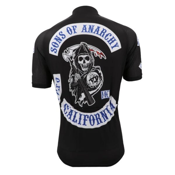 Sons Of Anrchy Club Jersey hombres ciclismo Jersey California ropa negra Redwood ropa de bicicleta se puede personalizar