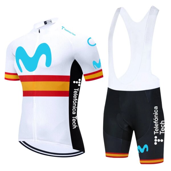 España Ciclismo Jersey 2022 nuevo equipo MOVISTAR Ciclismo Ropa MTB Ciclismo 20D Gel Bib Shorts hombres bicicleta Jersey conjunto Ropa Ciclismo