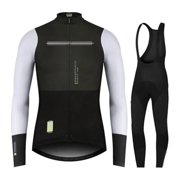 Camiseta de Ciclismo para Hombre de España, conjunto de manga larga, Ropa para bicicleta de montaña, Maillot, Ropa de Ciclismo para Hombre, pantalones con pechera de GEL 19D