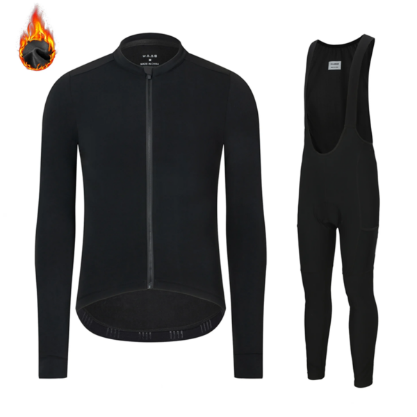 Spexcell Rsantce 2023 invierno térmico polar hombres manga larga ciclismo pechera y camiseta pantalones uniforme conjunto Mtb bicicleta Tops ropa de bicicleta