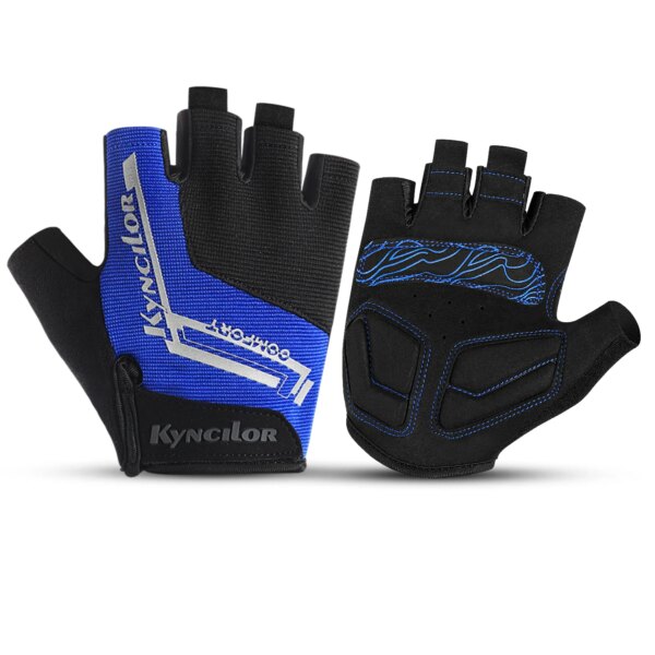 Guantes deportivos para ciclismo, transpirables, antideslizantes, medio dedo, guantes para ciclismo a prueba de golpes, guantes para bicicleta de montaña para entrenamiento físico MTB