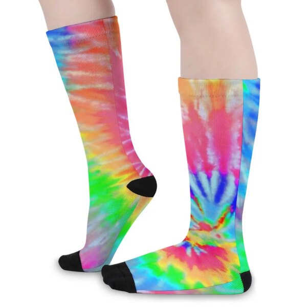 Calcetines Starburst Tie Dye, medias Retro psicodélicas de arcoíris, calcetines antisudor de primavera para parejas, calcetines de ciclismo de diseño de calidad