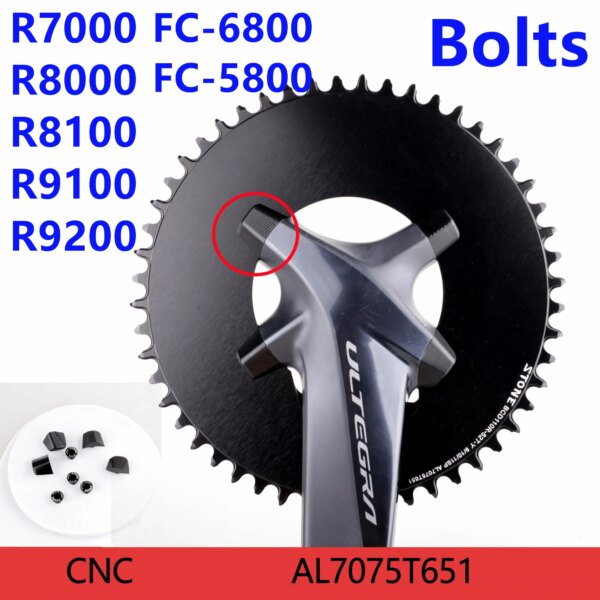 Stone AL7075 tapa de plato para 105 R7100 R8100 R9200 R7000 R8000 R9100 5800 6800 9000 tapa de manivela de bicicleta de carretera tornillos piezas de reparación