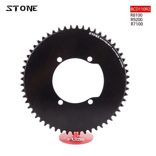 Plato de bicicleta de carretera de un solo círculo de piedra BCD110 anillo de cadena de 110mm 4 pernos Aero para Ultegra R8100 Dura Ace R9200 rueda de cadena de bielas