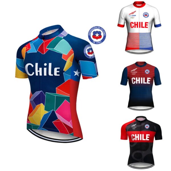 Camiseta de ciclismo del equipo de Chile de verano, camiseta de bicicleta, ropa de bicicleta, camisa de manga corta, ropa de MTB, deporte de paseo en carretera, carrera de motocross