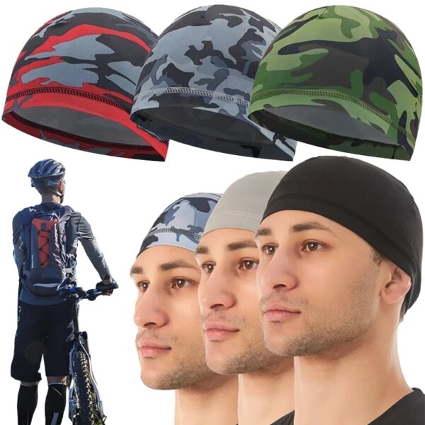 Gorro de ciclismo para hombre, gorro deportivo antisudor para motocicleta, pañuelo para la cabeza para correr al aire libre, sombrero de bicicleta de secado rápido, Bandana de verano