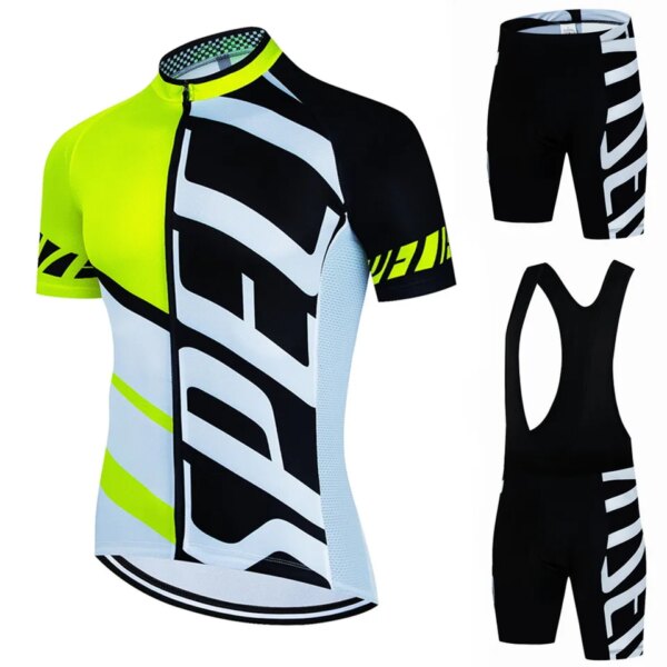 Conjunto de jersey de Ciclismo de verano, Ropa de Ciclismo de manga corta para Hombre, traje de bicicleta MTB, Ropa de Ciclismo para Hombre