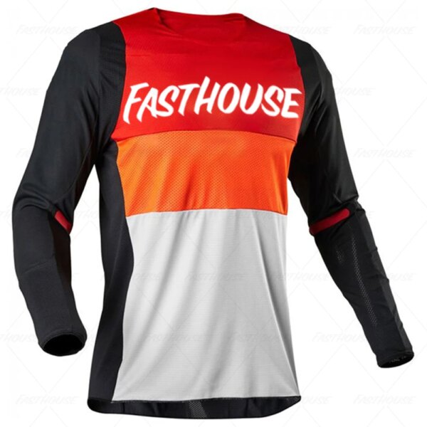 Verano MTB Road Motocross camisa hombres transpirable bicicleta de montaña Mtb manga larga carreras profesional secado rápido ciclismo Jersey