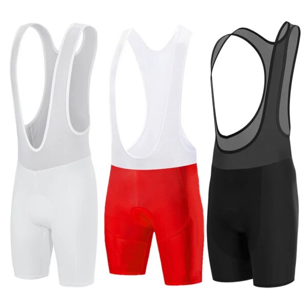 Pantalones cortos de verano para hombre, pantalones acolchados 9D para bicicleta, ropa deportiva con pechera para MTB, parte inferior de bicicleta, Jersey antideslizante para exteriores de media distancia