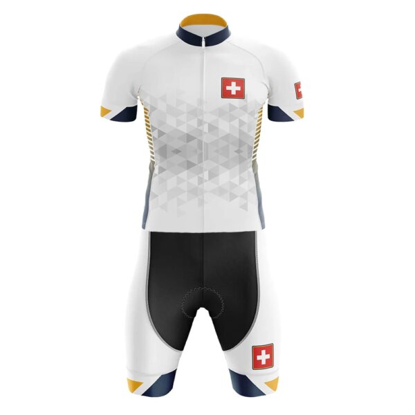 Verano Suiza skinsuit hombres ciclismo jersey set bicicleta 20D gel mono MTB bicicleta de secado rápido triatlón radsport bekleidung