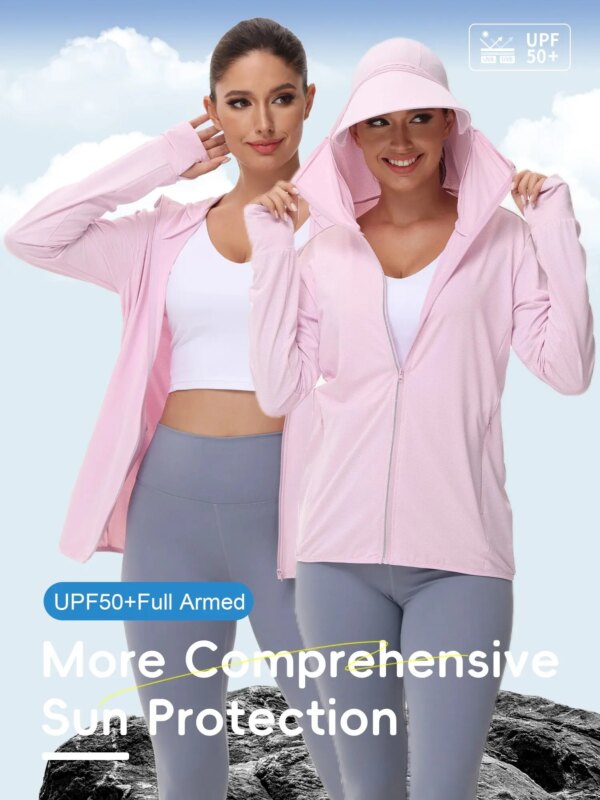 Abrigos de piel UV UPF 50+ para hombre, protección solar de seda helada, ropa deportiva ultraligera, prendas de vestir, chaquetas rompevientos, pesca transpirable