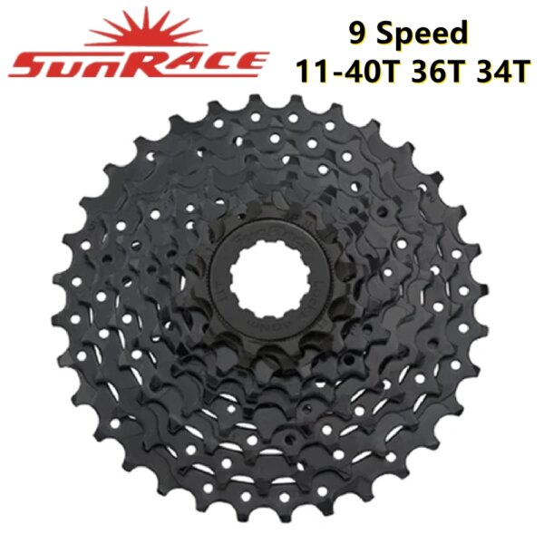 SunRace-Cassette de 9 velocidades CSM980 990 CSM98 CSM90 9AW 9AX 9S 11-40T 36T 34T 9V, gran relación, rueda libre para bicicleta de montaña y carretera