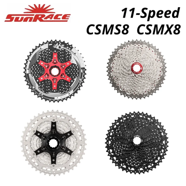 SunRace CSMX8 11 velocidades gran relación bicicleta Cassette CSMS8 11S montaña Compatible Shimano Deore M5100 46T 51T