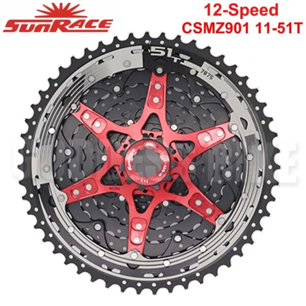 SunRace nuevo CSMZ903 CSMZ901 rueda libre 12 velocidades 11-51T cassette de bicicleta de montaña volante MTB 12 S piñón Compatible Shimano SRAM