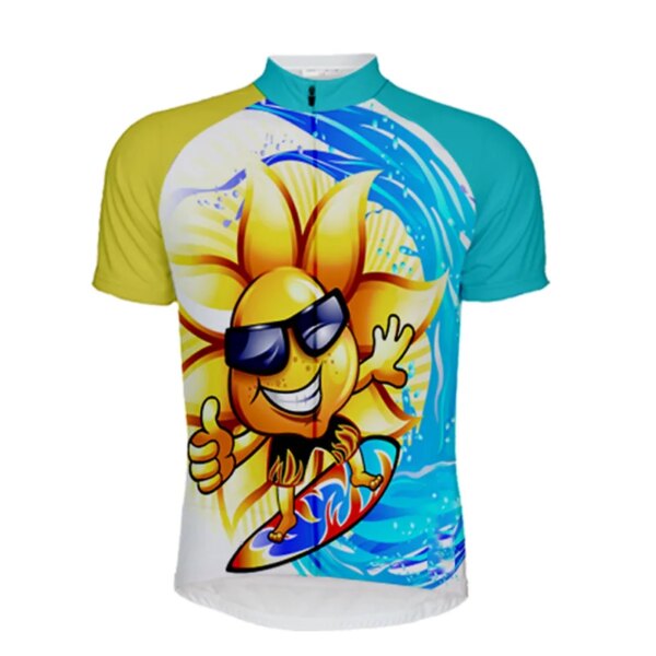 Camisetas de Ciclismo de montaña y surf con luz solar, camiseta de manga corta para bicicleta, Ropa de Ciclismo para correr, camisetas de deporte corto para bicicleta