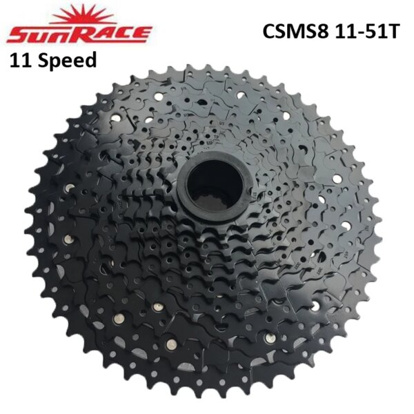 Sunrace CSMS8 11-51T 11 velocidad bicicleta de montaña Cassette 11V MTB bicicleta volante 11s 11-51 piñón para M5100 M5120 M7000 M8000