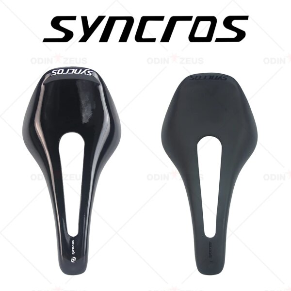 Syncros-sillín de bicicleta MTB de fibra de carbono, cojín de 128x255mm, asiento delantero plegable para bicicleta de carretera/montaña, accesorios para ciclismo, brillo/mate