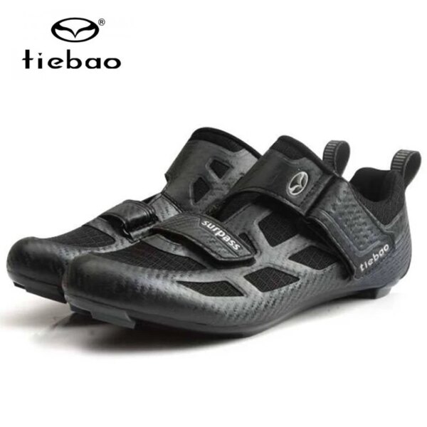 TIEBAO, recién llegados, zapatos de ciclismo, zapatos de carreras para bicicleta de carretera, zapatos de malla superior transpirable, zapatillas de ciclismo, zapatos de triatlón para hombres