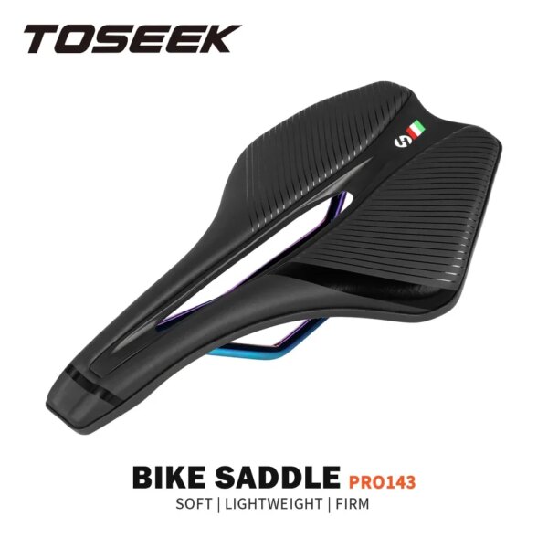 TOSEEK-sillín de bicicleta de carreras, asiento de entrenamiento para hombre, carretera, Tt, TimeTrial, triatlón, cojín ligero, PRO143