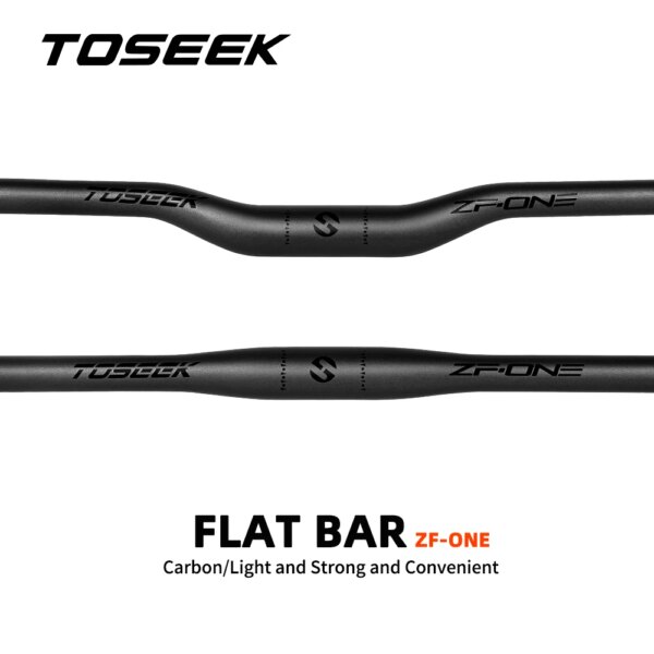 Manillar de carbono TOSEEK ZF-ONE Mtb manillar de bicicleta 31,8*580-720/740/760mm manillar negro mate para accesorios de bicicleta de montaña