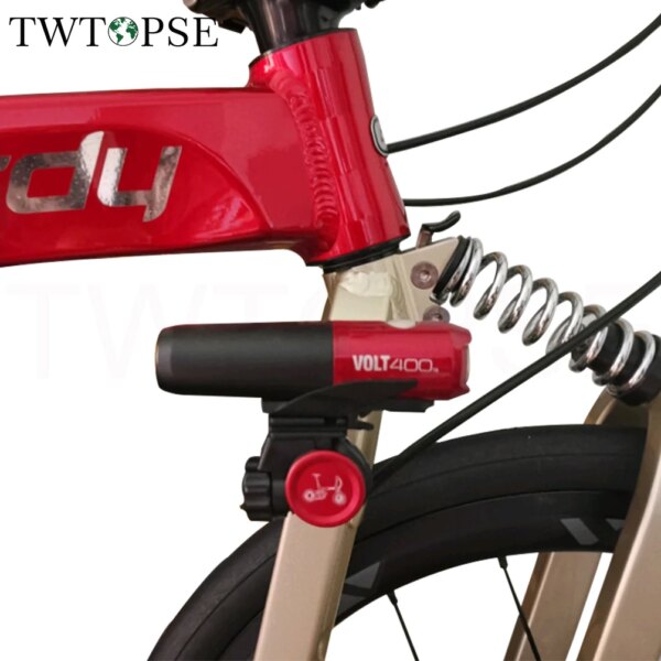 Soporte de luz de bicicleta TWTOPSE para Birdy 1 2 3 nuevo clásico P40 bicicleta plegable cabeza de Rin cámara frontal soporte de lámpara aleación de aluminio