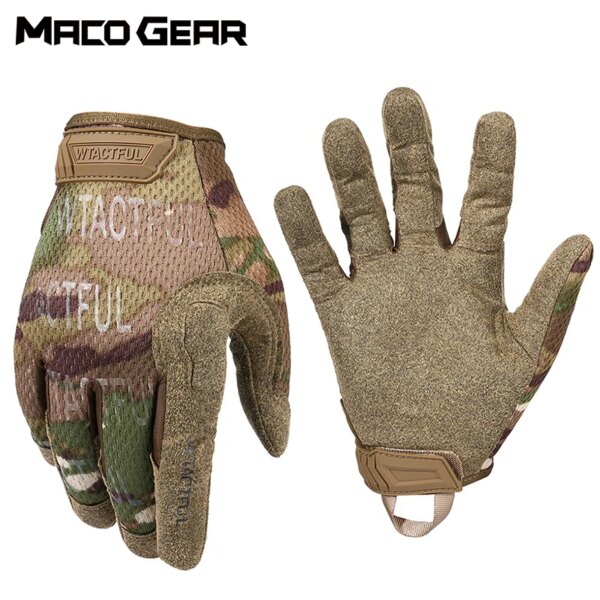 Guante táctico ejército militar guantes de dedo completo hombres Airsoft ciclismo deportes entrenamiento de acampada ciclismo Paintball ligero Camo