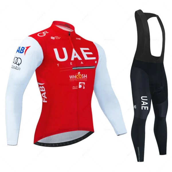 Conjunto de Jersey de Ciclismo del equipo Uae, Ropa de Ciclismo de secado rápido de manga larga, uniforme para bicicleta de montaña, Ropa de Ciclismo de otoño