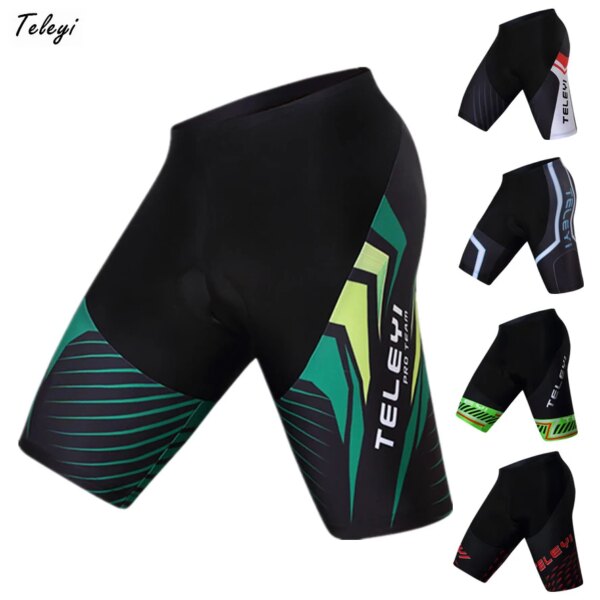 Teleyi-pantalones cortos de Ciclismo de carreras deporte, Ropa de Ciclismo de verano, pantalones cortos para bicicleta de montaña Coolmax 4D con almohadilla de Gel, Bermudas, 2021