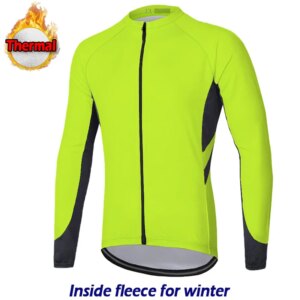 Ropa térmica de ciclismo de lana, chaqueta de manga larga, Jersey cálido, bicicleta para montar al aire libre, equipo profesional, MTB, deporte de montaña, ropa de invierno