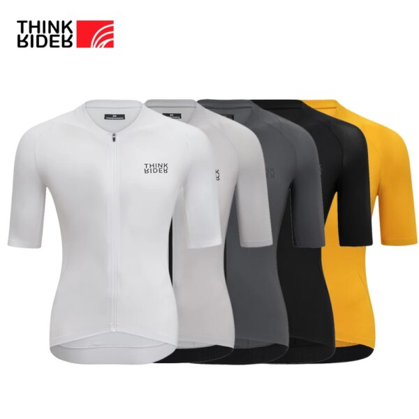 ThinkRider-Camiseta de ciclismo para hombre, camisa reflectante de manga corta para verano, Jersey para descensos, ropa de equipo profesional para bicicleta de montaña