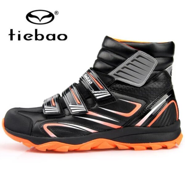 Tiebao Otoño Invierno MTB botas para bicicleta de montaña tobillo alto zapatos de ciclismo hombres zapatos deportivos para ciclismo senderismo suela antideslizante