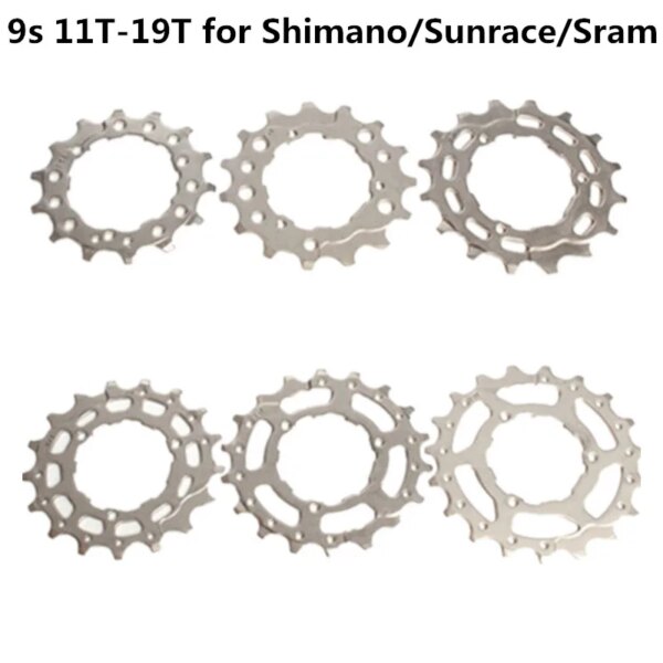 Cassette de bicicleta de montaña de alta calidad, piñón de volante 9S 11T-19T, gama completa de engranajes de reparación de volante para SHIMANO SRAM Sunrace