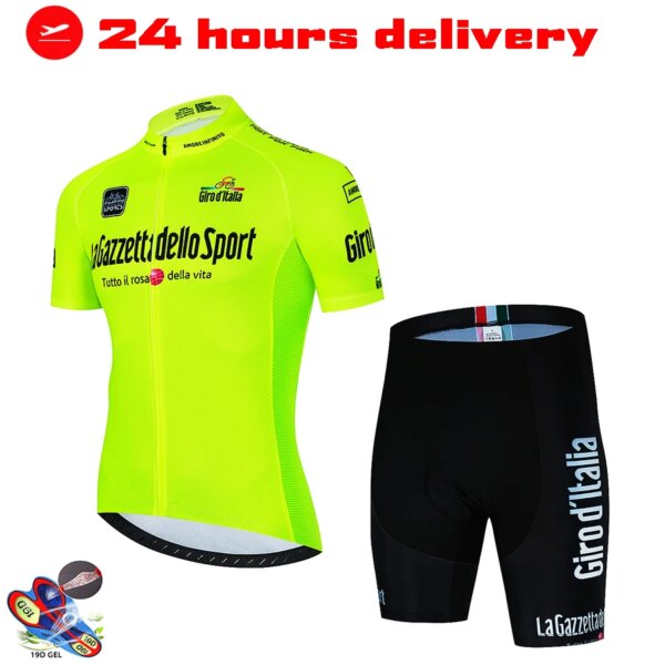 Tour De Italia D'ITALIA Conjunto De Jersey De ciclismo amarillo ropa De ciclismo transpirable ropa MTB pantalones con pechera para bicicleta ropa deportiva para carreras