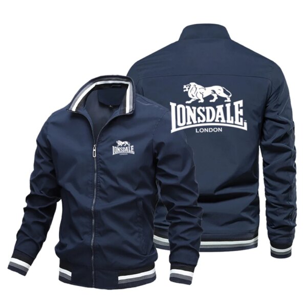 Chaqueta Bomber de viaje para montañismo para hombre, chaqueta ligera grande con logotipo de Lonsdale para exteriores, resistente al viento, para ciclismo, novedad de 2024